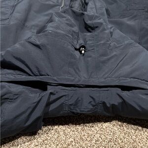 Lands' End Men's Navy Hooded Raincoat